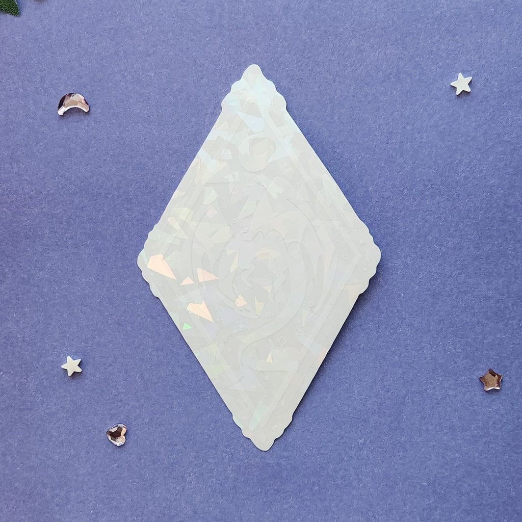 Clear Holographic Dragon Sticker