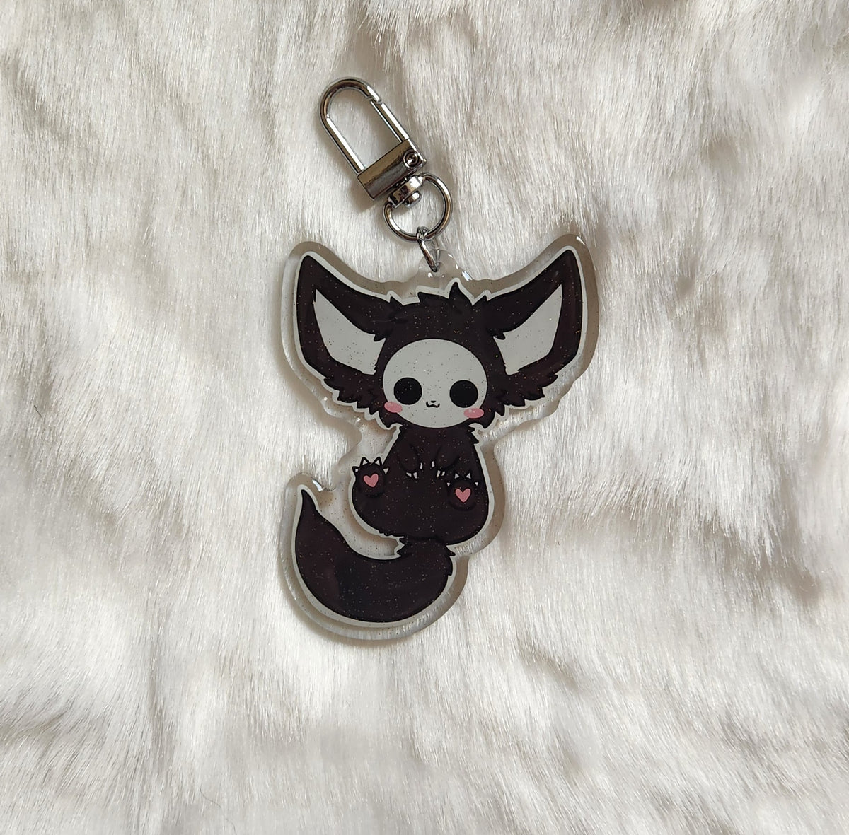 Epoxy Skree Keychain: Black